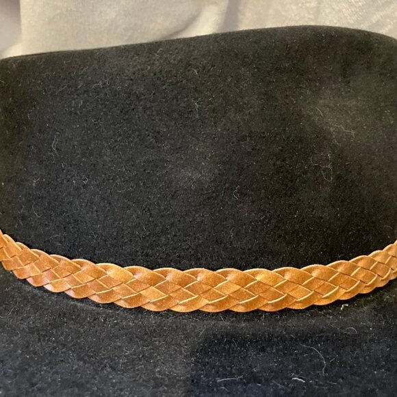 Akubra black "Snowy River" pure fur felt hat - size 58 - Picture 3 of 7